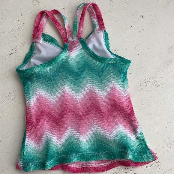 [ Pogo Club Pink Ombré Chevron Tank Top ] 12m - Picture 4 of 6